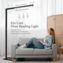 STERREN 77" LED Floor Lamp, 7350LM Dimmable Eye-Care Standing Piano Lamp, 70W Modern Tall Reading Light Bright Lighting for Office Living Room Bedroom, 4000K Natural Daylight - Black