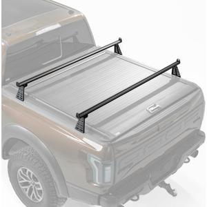Adjustable Truck Bed Rack Cross Bars,Compatible with Mid-Size Trucks with Tonneau Covers Or Without Tonneau Covers|Length 65"|2PCs|Made of high-Strength Aluminum Alloy
