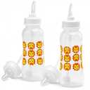Hands-Free Baby Bottle - Anti-Colic Self Feeding 9 oz Baby Bottle Nursing System with Fast Flow Nipple/Teat 3m+ Infant (2 Bottles - Lion)