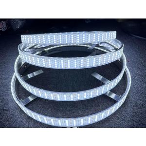 SDO 15.5" Quad Row Pure White Rim Lights Flashing/Breathe LED Illuminated Wheel Ring Light High Intensity Cold White Tire Light for Car Truck Vehical Switch/Remote Ctrl(15.5'')
