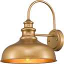 zeyu Modern Barn Lighting, 11 inches Gooseneck Light Fixture Indoor in Hand-Painted Gold Finish, 02A390 AG