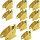 Eapele E-Track Wood Beam End Socket Accessories, Zinc-Coated Steel, Fit with 2x4 2x6, Add Removable Load Lock Bars to E-Track Cargo Area (10pcs)
