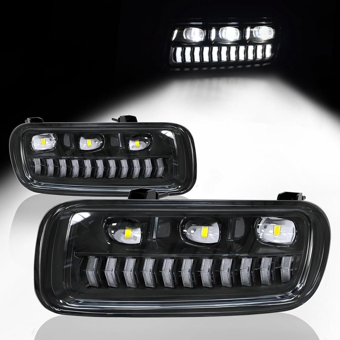 Daikokuya Sequential LED Fog Lights with DRL & Turn signal lights Compatible with Ford F150 2004 2005 2006/Fit Lincoln Mark LT 2006 Fog Lamp Assembly