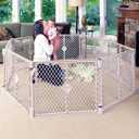 Toddleroo by North States - Superyard Baby Play Yard: Freestanding 8-Panel Baby Playpen - Indoor or Outdoor Use - Made in USA - Encloses Up to 34.4 Square Feet - 26 Inches Tall - Sand