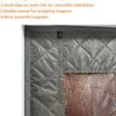 Thermal Door Curtain Fits Doors Size 74"x80"Curtain Size 77"x82", Magnetic Insulated Curtain Side Open, Visible Panels,Keep Warm in Winter Cool in Summer,Diamond Pattern,Gray