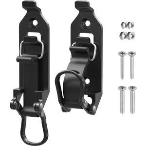 Metal Rubber Shovel Mount for Roof Rack & Truck Bed, Truck Jeep Offroad Axe Roof Rack Shovel Mount, Shovel Holder for Truck & Quick Fist Mounting Clamps Fit 0.67" to 1.57" D Tools Black 2PCS