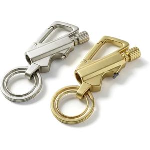 2 Pack Permanent Match Infinity Lighter, Permanent Match Infinity Lighter with Multitool Keychain Bottle Opener, Keychain Multitool for Camping & Hiking, Gift for Man (Gold and Grey)