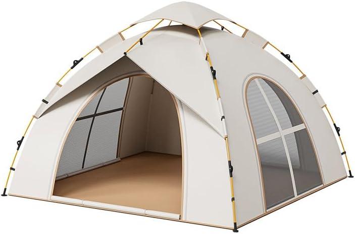 Camping Tent 2-3 Person for Outdoors with Rainfly 2 Windows 2 Doors Sunproof Waterproof Thickened Fabric Automatic Open