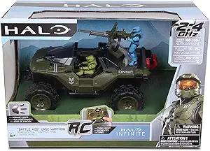 NKOK Halo Infinite RC: Battle Hog UNSC Warthog W/Master Chief & Spartan, 2.4 GHz Radio Control w/Turbo Boost Vehicle