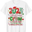 Christmas Crew 2025 Family Christmas Xmas Pajamas Matching T-Shirt