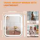 Lighted Vanity Mirror, Makeup Mirror with Lights, Dimmable Touch Screen, Portable Travel Mirror, Cosmetic Mirror with Lights for Makeup Desk Dressing Room