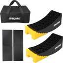 PRIME 1 RV Camper Levelers 6-Inch, 2 Packs Heavy Duty Wheel Chock Ramp for RVs, Campers & Trailers, Tire Stop Block & Trailer Wheel Stop Honeycomb Grip, Anti-Slip Base for Cars, Trucks, SUVs