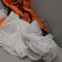 8 Foot Long Lighted Halloween Inflatable White Ghosts with Orange Banner LED Lights Decor Outdoor Indoor Holiday Decorations, Blow up Lighted Yard Decor, Giant Lawn Inflatables Home Family Outside