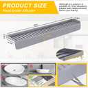 Silicone Sink Edge Protectors - Multifunction Accessories, Splash Guard & Draining Mat for Kitchen, Bathroom Sink, Steel, Granite, Quartz Countertops (Gray, 4 * 30in)