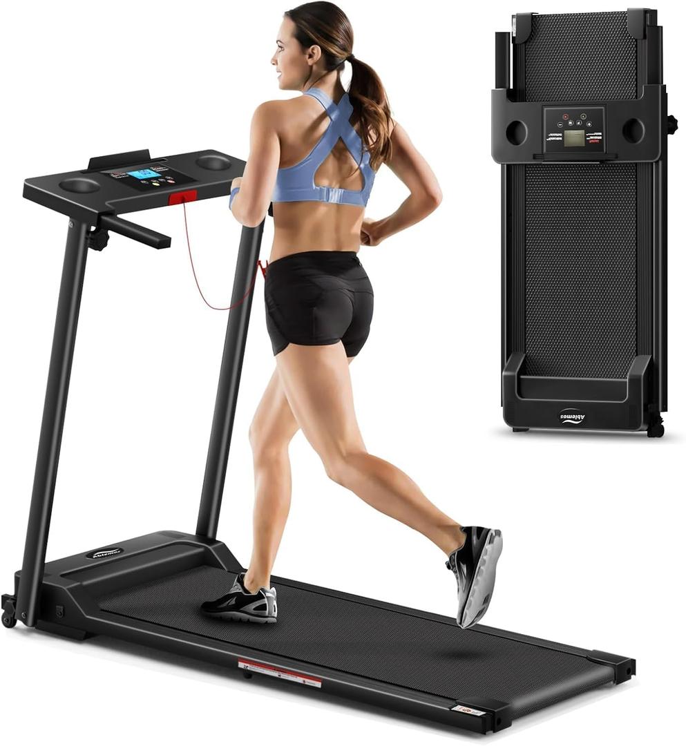  Portable Foldable Treadmills for Home, Small Folding Treadmill for Home Office with 300 LBS Capacity, Walking Running Exercise Electric Compact Treadmill with LED Display