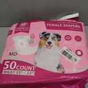 American Kennel Club Female Dog Wrap, Disposable Diapers with Wetness Indicator (M (1523 in), 50, Count)