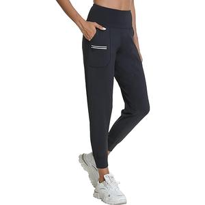 Women's Workout Joggers with Pockets-Quick Dry Athletic Lounge Pants for Hiking Yoga and Running  Black S