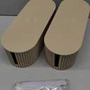 Marsui 2 Pcs Cable Management Box Cord Hider Organizer with 46 Pcs Cable Management Kit Wire Box for Power Strips Surge Protectors Desk TV Computer Wires Home Office(Light Coffee)