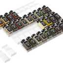 Famhap Spice Drawer Organizer, 36PCS Interlocking Expandable Seasoning Rack Tray Insert for Kitchen Drawers, Spice Rack Drawer for Spice Jars (Transparent)