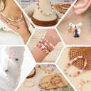 QUEFE Pink Bracelet Making Kit Friendship Bracelets 2850 Flat Clay Beads and Gold Spacer Beads for Jewelry Making, Crafts, Gifts and Birthday (Rose Smoke)