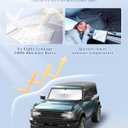 [Upgrade] Portable for Ford Bronco 2021-2025 Windshield Sunshade[Military-Grade Sturdy] with Carry Bag,2 in1 Ice Crystal Durable Compact Shade Umbrella UPF50+ UV Front Car Window Outdoor Camping