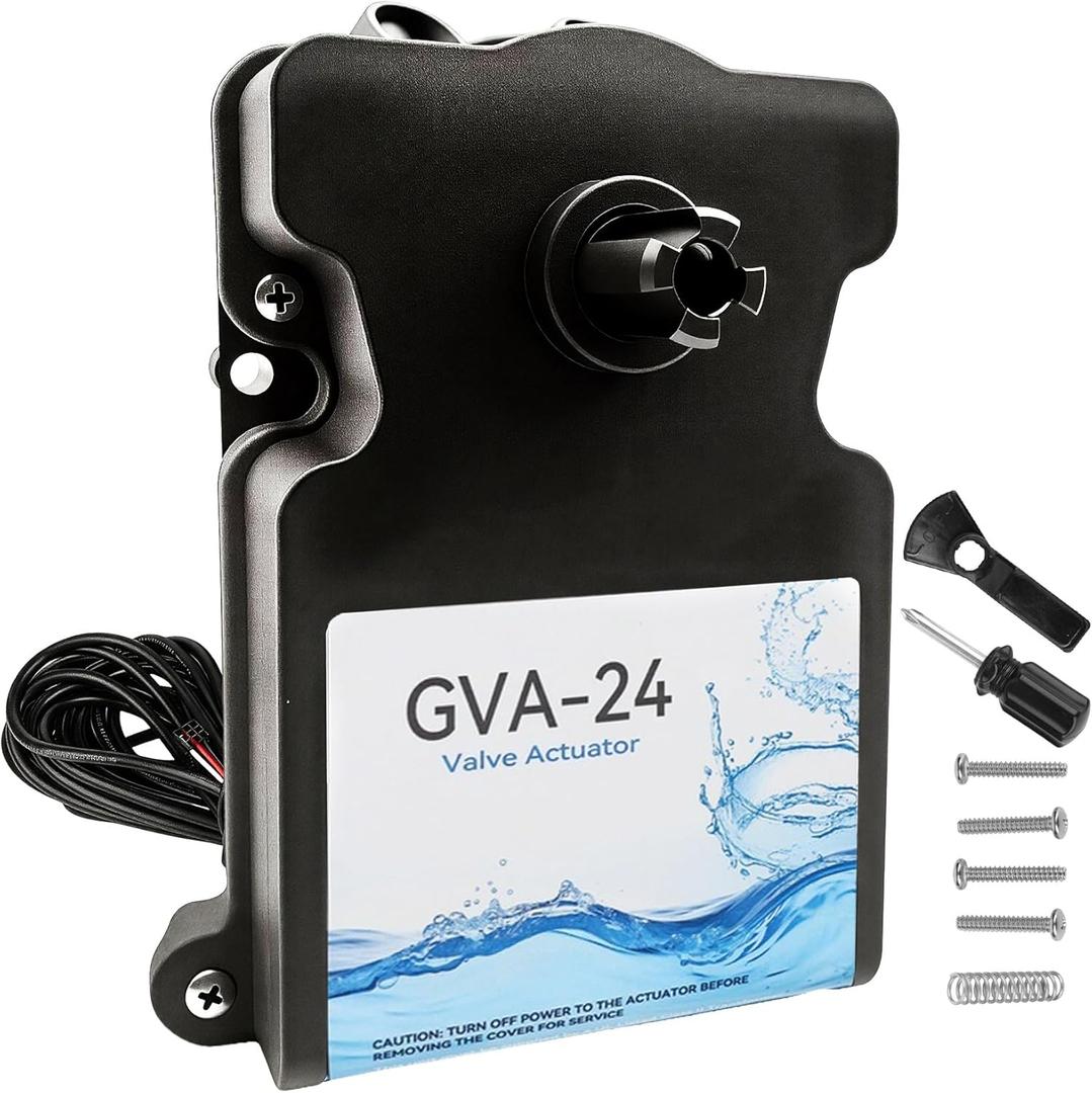 GVA-24 Pool Valve Actuator Replacement with 15-ft Cable, Compatible with Hayward, Aqua Logic & All Major Pool Spa Automation Systems, Ideal for 2-Port & 3-Port Valves