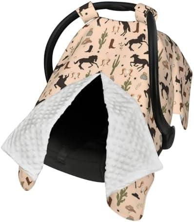 Mcewoel Western Baby Car Seat Canopy Cover, Nursing Cover for Newborn, Western Baby Stuff Stroller Cover for All Seasons