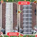 12 Pcs Christmas Light Clips Hooks for Outdoor Strip Light No Wrap Ties Mounting Straps Christmas Tree Hanging Rope Holder for Xmas Tree Column Outside Porch
