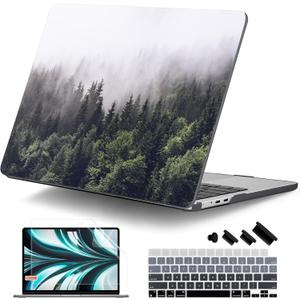 DONGKE for MacBook Air 13 Inch Case M5 2026 M4 2025 M3 M2 2024-2022 A3449 A3240 A3113 A2681, Plastic Hard Shell & Keyboard Cover & Screen Film for MacBook Air 13.6 Inch Case - Forest