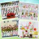 Maitys 36 Pcs Spring Flower Wooden Ornaments Sunflower Tulip Easter Tree Decoration Floral Gnome Hanging Wood Cutout Pastel Spring Decor for Home Small Tree Party(Sweet)