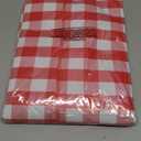 Heavy Duty Vinyl Tablecloth with Flannel Backing Waterproof Oil-Proof Plastic Table Cloth Stain-Resistant Wipeable Rectangle or Square Table Cover for Indoor and Outdoor (Red Checkered, 60x84 Inch)