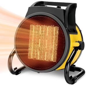 Outdoor Heaters for Patio, 1500W Garage Heater with Overheat Protection, 3S Fast Heating Electric Portable Electric Patio Heater, Greenhouse Heaters, Garage, Indoor Outdoor Use 