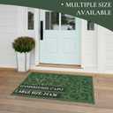 Green Leaves Outdoor Indoor Entrance Door mat, Absorbent Durable Heavy Duty Welcome Front Door Mat,Thick Natural Rubber Back,Easy Clean Entryway Mat 17x30 Inch, Low Profile