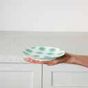 Ceramic Dessert Plates Set - Mini 6 Inch Appetizer Plates for Kitchen - Small Salad Plates for Cake Snacks, Side Dishes - Microwave Dishwasher Safe - Wedding Housewarming Gift - Assorted Colors