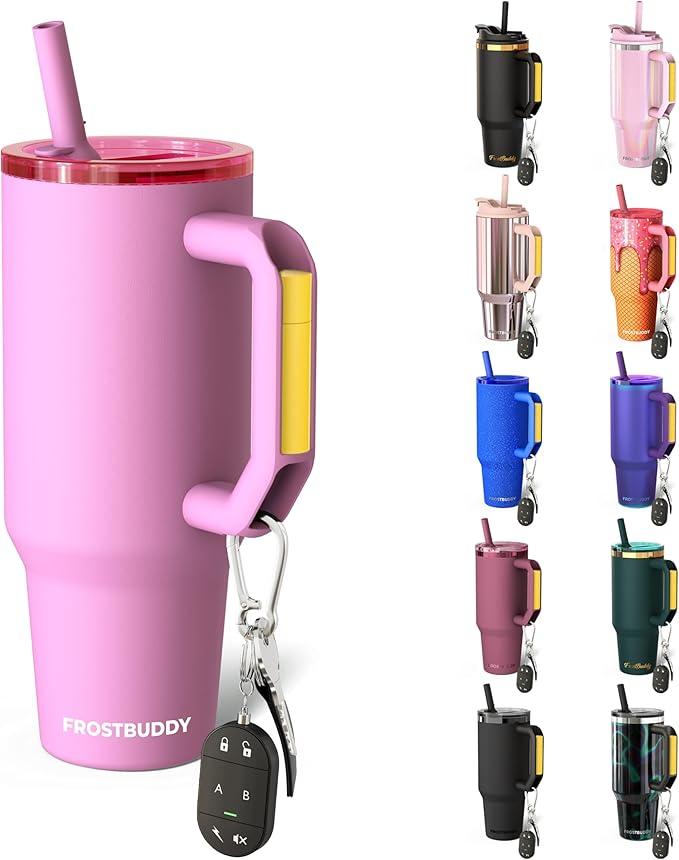 Thicc Buddy  40 oz Stainless Steel Vacuum Insulated Tumbler with Lid and Straw for Water  Travel Mug Cupholder Friendly  Gifts for Women Men Him Her