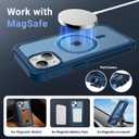 jaroco Magnetic for iPhone 15 Case, [Compatible with MagSafe][Military Grade Drop Protection][Heavy Duty Protection][Non-Slip][Shockproof] 2-Layer Durable Bumper Phone Case 6.1''-Deep Blue