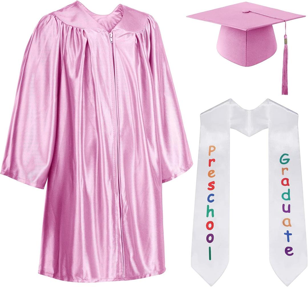 Tarpop 2026 Kindergarten Graduation Cap and Gown with Stole Tassel Preschool Kids Pre K Cap Set for 4-6 Years Children