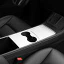 Temmis Center Console Silicone Wrap Kit for Tesla Model 3 2021-2023 / Model Y 2021-2024, Tesla Center Console electrostatic adsorption Cover for Model 3/Y (White)
