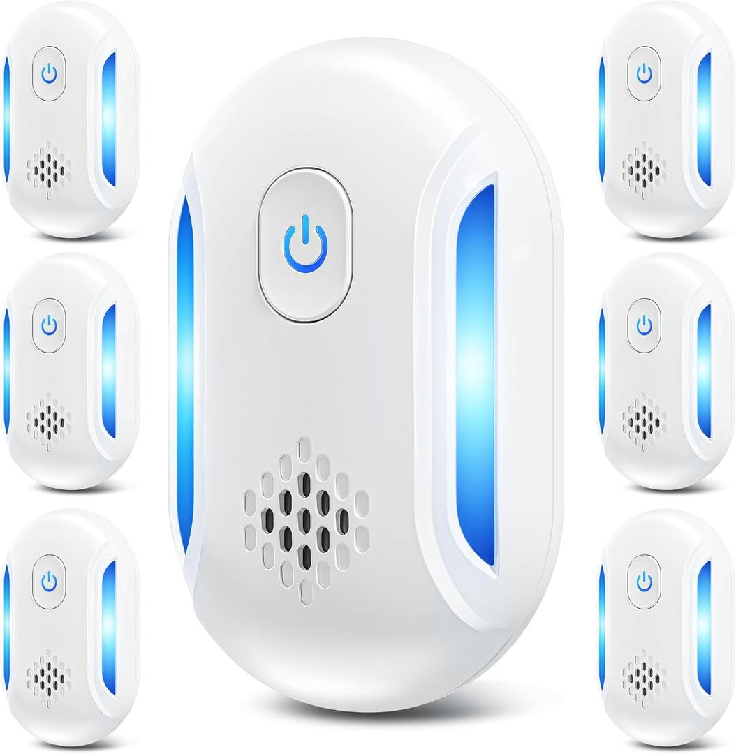 (2026 Upgraded) Ultrasonic Rodent & Pest Indoor Repeller - Stronger Driving Force, Repellent for Mouse, Mice, Rats, Roaches, Ants, Spiders, Bugs, Home Plug-in Device, 2 Mode Switching (6 Pack)