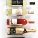 Wall Mounted Wine Rack Set  6-Piece Aluminum Bottle Holders with Non-Slip Cork Pads for Secure Storage