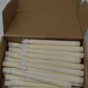 Baquler Flameless Flicker Taper Candles LED Candles Flickering Warm White Light Ivory LED Candlesticks Window for Christmas Wedding Home Decor(8.5 Inches,50)