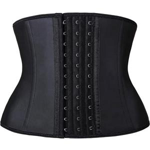 YIANNA Women's Underbust Latex Sport Girdle Waist Trainer Corsets Hourglass Body Shaper (Black , XS (Short Torso Height: 10.2"))