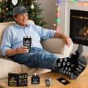 40th Birthday Gifts for Men - Unique Birthday Box with 20 Oz Tumbler, Baseball Cap, Socks, Bracelets, Scented Candle, Happy 40th Birthday Decorations for Husband, Dad, Friends, Boss