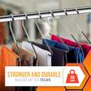 Open Ended Pants Hangers 20 Pack Non Slip Pants and Jean Hangers for Closet Space Saving Clothes Hanger Strong, Durable, Organize Your Closet and Save Space Skirt Hangers Black (20)