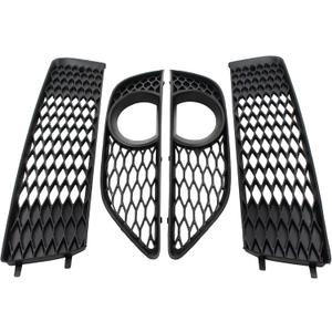 ApplianPar Front Left and Right Side Lower Bumper Fog Light Grille Cover Bezel Frame Kit for Audi Q7 S-Line 2010-2015