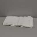 MIULEE Linen Textured Small Kitchen Window Curtains Over Sink, Semi Sheer Farmhouse Cafe Curtain 36 Inch Long Short Back Tab Half Window Curtains for Bathroom Basement 2 Panels Heathered White