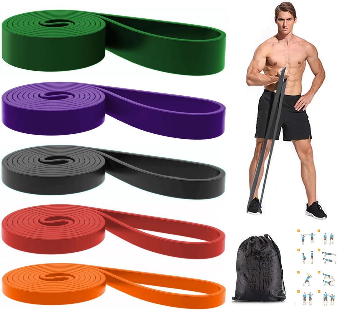 Resistance Bands, Pull Up Bands, Exercise Workout Bands for Working Out, Pull Up Assistance Bands Set for Men & Women, Body Stretching, Physical Therapy, Muscle Training (Colorful)