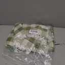 Laolitou Spring Checkered Tablecloth Rectangle Washable Heavy Duty Buffalo Plaid ST Patricks Day Table Cloth with Tassel Cotton Linen Gingham Table Cover for Picnic Kitchen Dining Room, Green, 70 Inch (70" x 55" (Rectangular)