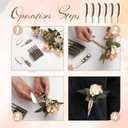 Colingmill Floral Boutonniere Magnets DIY Clip-on Boutonniere Pins Corsage Holder for Men Bride Groom Wedding Business Buttonhole Flowers Making Accessories
