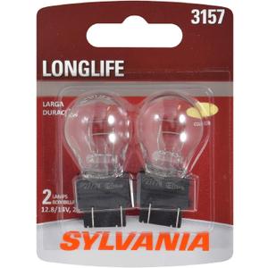 SYLVANIA 3157 Long Life Miniature Bulb, (Contains 2 Bulbs)